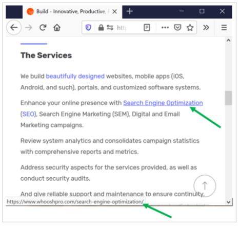 internal links give rise to website information architecture