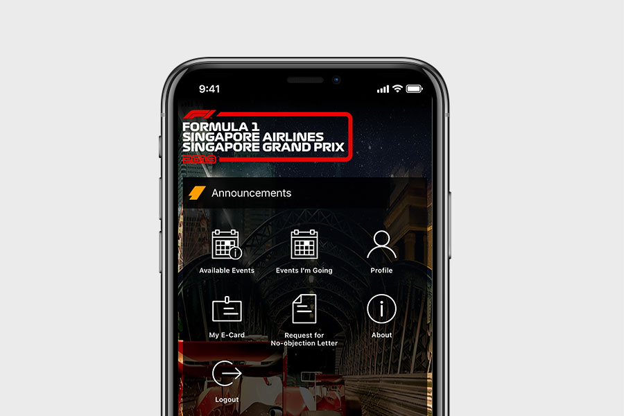 Singapore Grand Prix Race Officials App